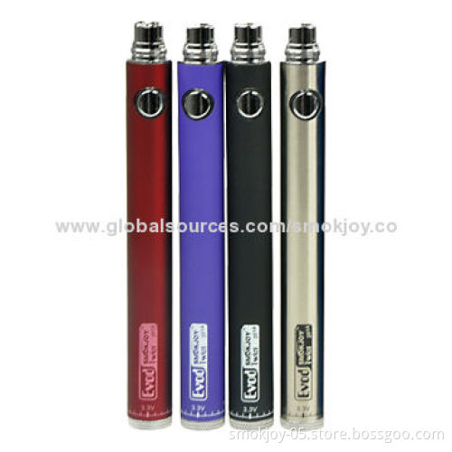 Smokjoy China Wholesale E-cigarette EVOD Twist/VV Batteries with 1,300mAh Capacity